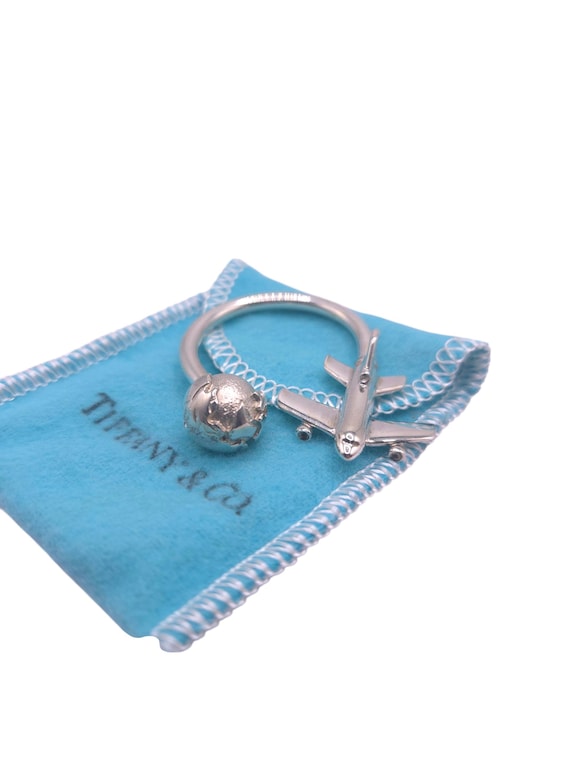 Tiffany & Co. 飛行機 地球儀 キーリング Tiffany & Co. Sterling Silver Globe Airplane Key Ring | Travel