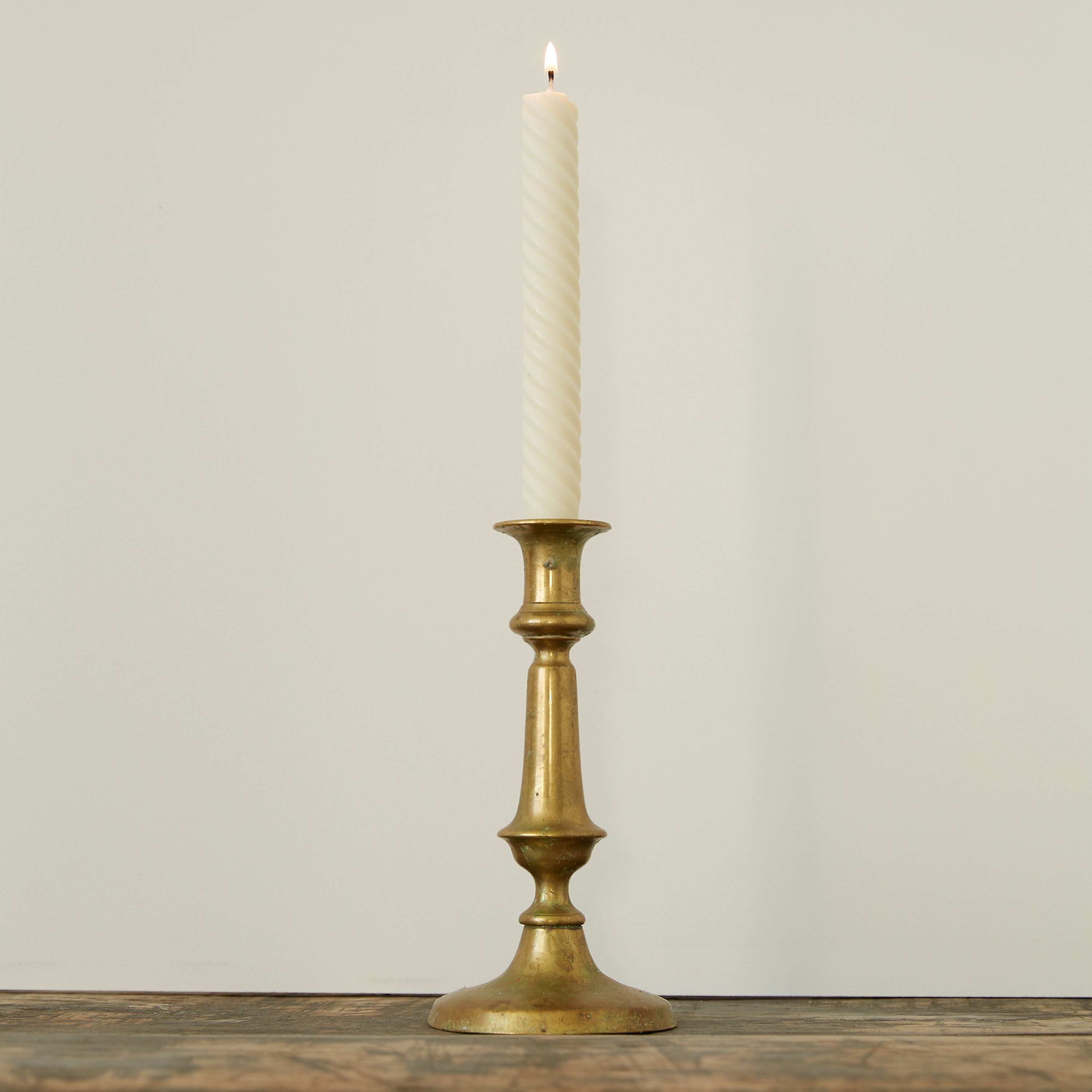 Neutral twist candle // Spiral taper candle // Twisted dinner Etsy