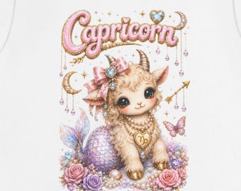 Capricorn Sea Goat Mermaid Tee | Pastel Zodiac Celestial Shirt
