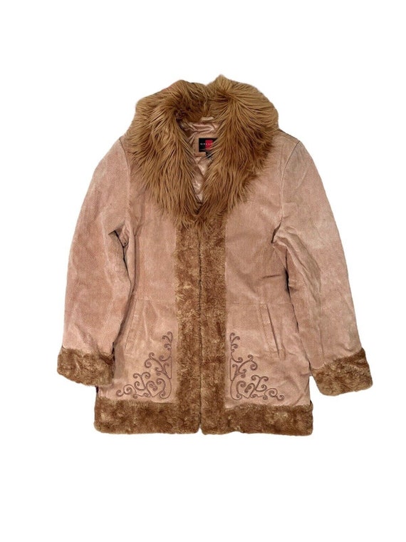 Vintage Penny Lane Afghan Style Suede Jacket Coat… - image 1