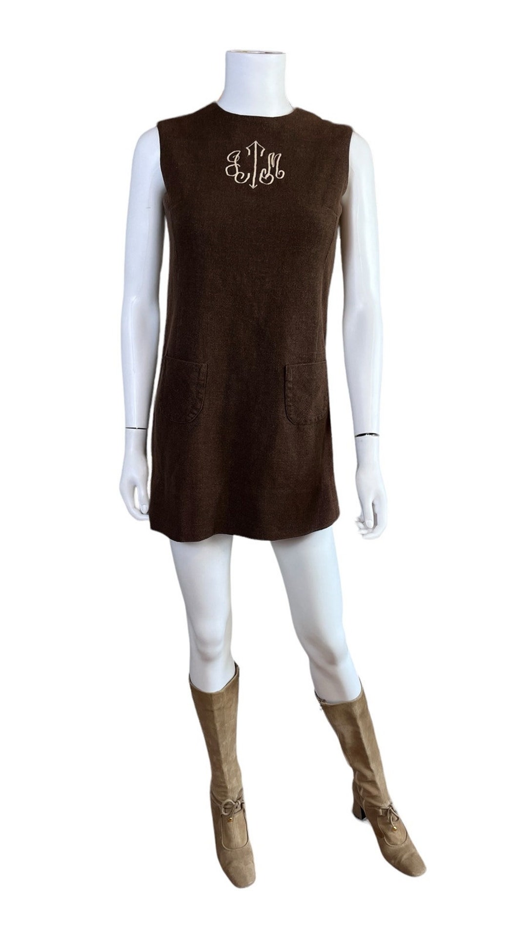 Monogram Mod 5813 1960s Monogrammed Mod Mini Dress XS - Etsy