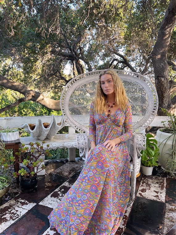 sheer bohemian dress Burgundy Boho Lace Maxi Dress, Sheer V Neck Dress, Elegant Wedding Guest Dress, Bridesmaid Dress, Beach Maxi Dress