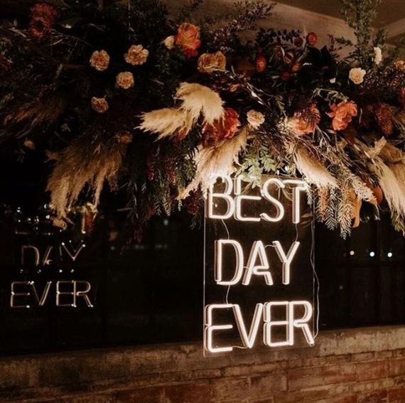 Best Day Ever Wedding Neon Sign Best Day Ever Neon Light LED Etsy