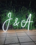 Initials Neon Sign for Wedding Decoration, Wedding Neon Sign for Reception, Couple Names Neon Sign with Initials, Wedding Neon Sign product logo