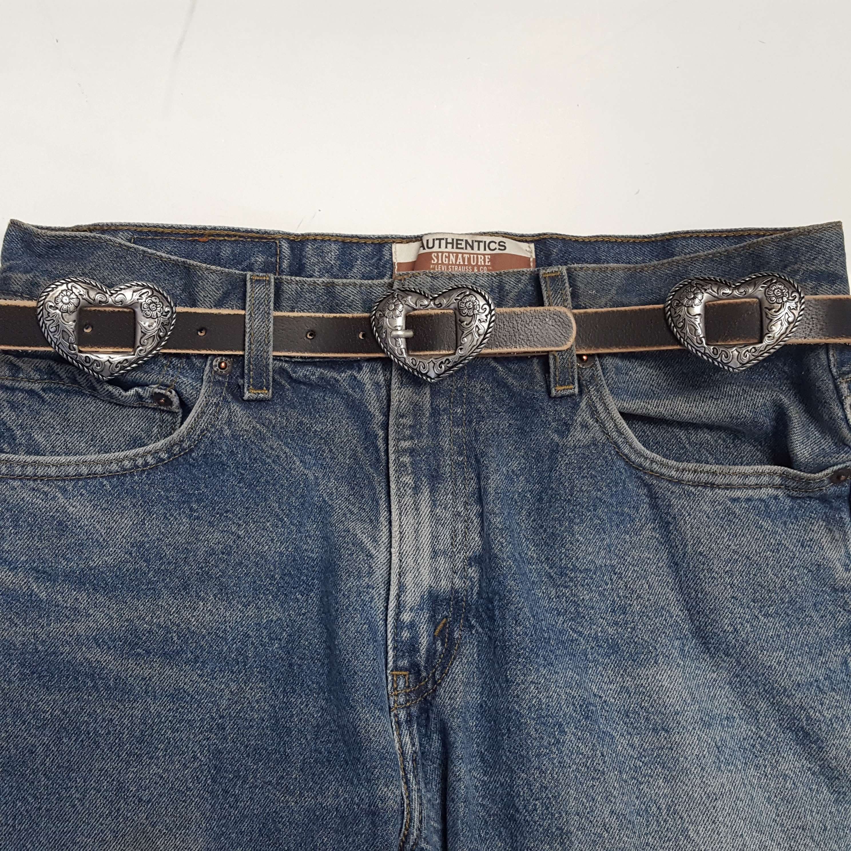 New! Mini Heart Concho Belt / SILVER