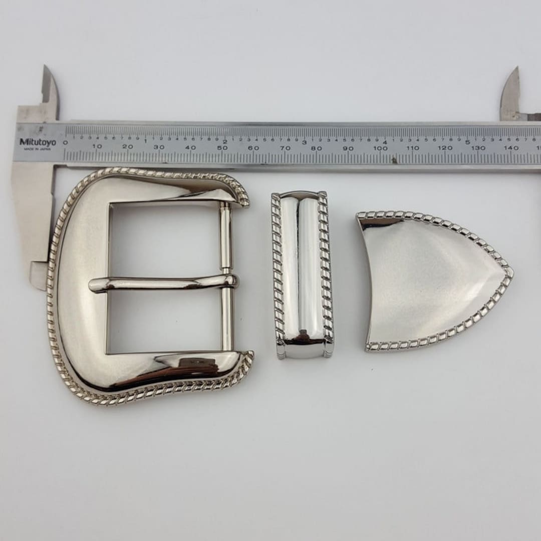 Western 3 Pieces Buckle Set buckle, Loop , Tip Etsy