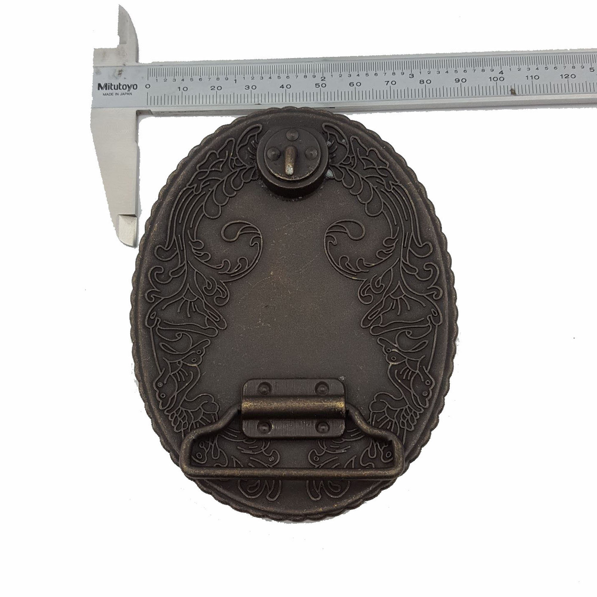 Vintage Western Oval Belt Buckle With Rope Edge Design Etsy