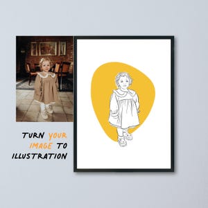 Custom Kid Portrait, Child Portrait Drawing, Custom Portrait From Photo, Portrait Print, Portrait Illustration, Digital Drawing