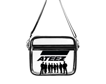 ATEEZ Klare Tasche Stadiontasche Klare Crossbody-Handtasche mit verstellbarem Riemen