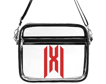 Monsta X Clear Bag Monsta X Stadium Bag Clear Crossbody Handbag with Adjustable Strap