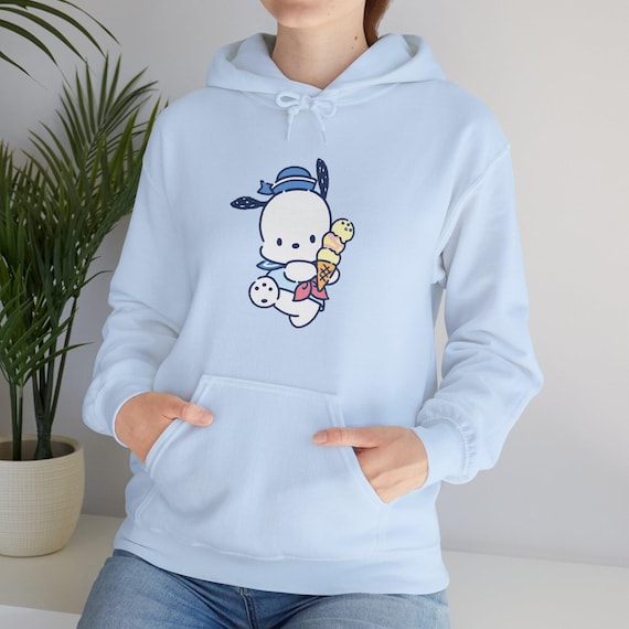 犬服　pochako cyan Pochacco Hoodie Kawaii Dog Hoodie Gildan Adult Heavy Blend