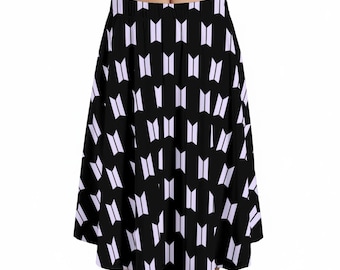 BTS Midi Rock mit Taschen