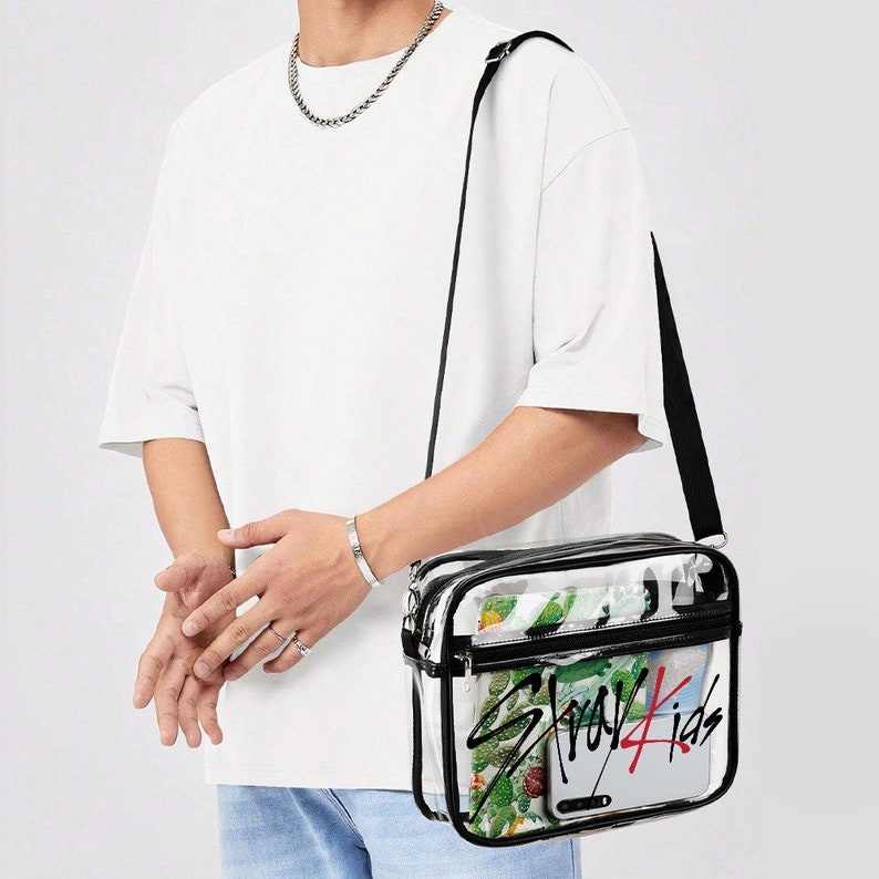 Stray Kids Clear Bag Stadium Bag Clear Crossbody Handbag with Adjustable Strap image 3