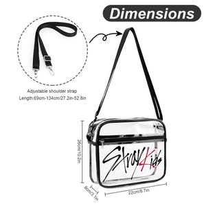 Stray Kids Clear Bag Stadium Bag Clear Crossbody Handbag with Adjustable Strap image 2