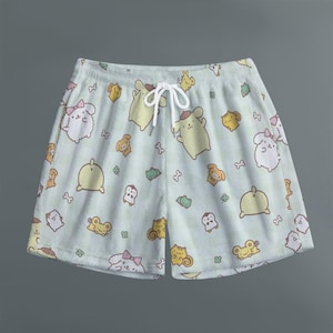 Short de pyjama duveteux à pompons