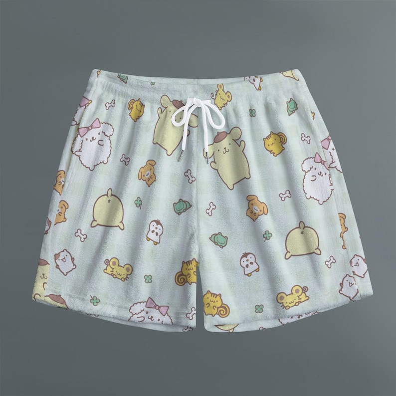 Pompompurin Fluffy Pajama Shorts image 1
