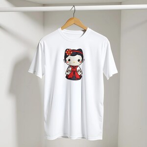 Korean Hanbok Hello Kitty T-shirt in 100% Cotton image 4
