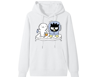 Sweat à capuche Badtz Maru Kawaii Penguin unisexe en coton