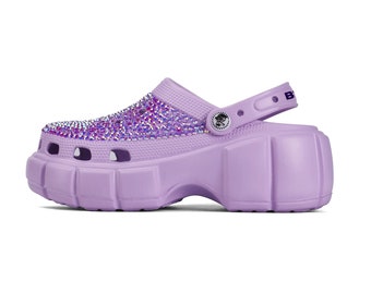 BTS ARMY Purple Rubber Bling Clogs