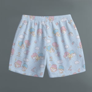 Little Twin Stars Pajama Shorts Women's Plush PJ Shorts image 2