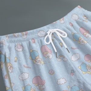 Little Twin Stars Pajama Shorts Women's Plush PJ Shorts image 3