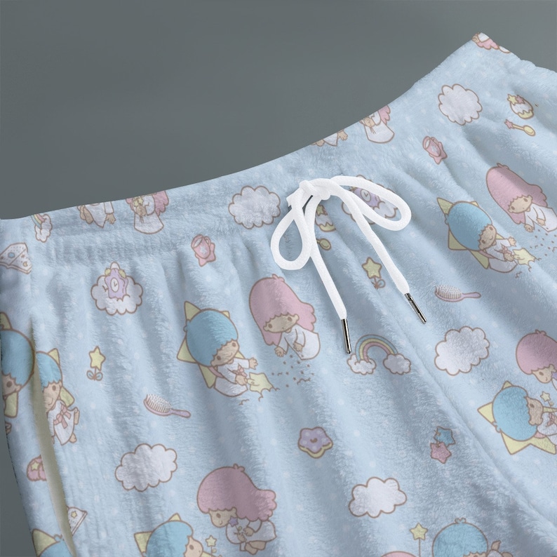 Little Twin Stars Pajama Shorts Women's Plush PJ Shorts image 3