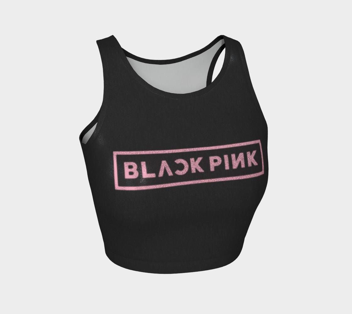 Blackpink Tank Top Glitter Blackpink Crop Top Glitter Blackpink Cropped Tank Top
