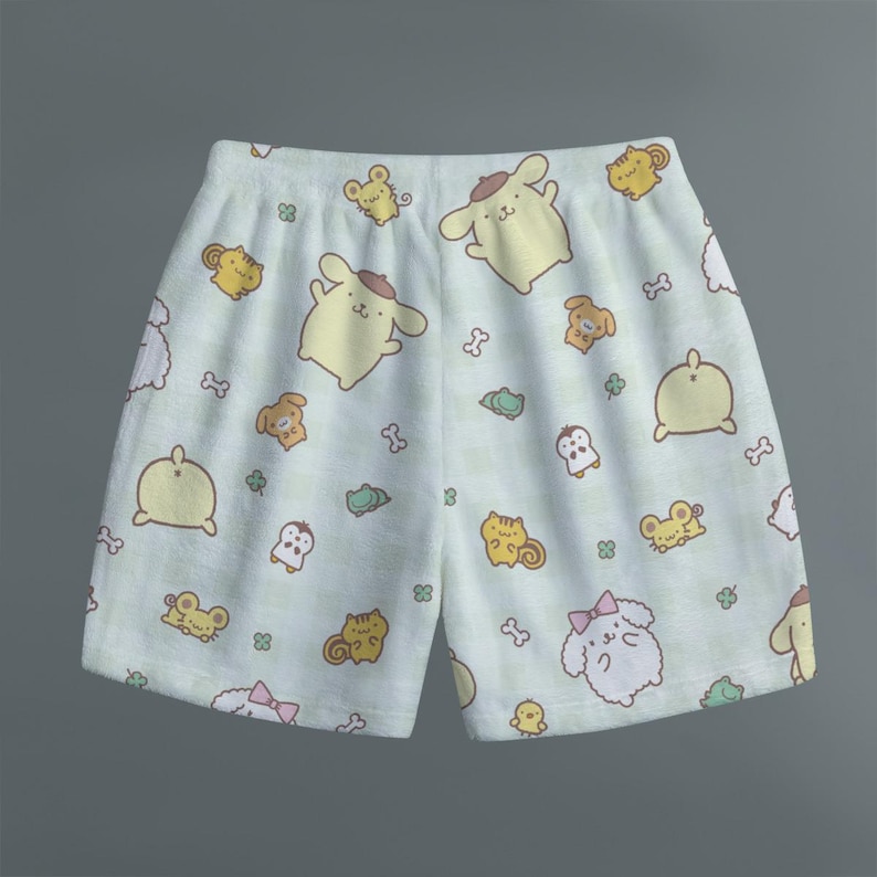 Pompompurin Fluffy Pajama Shorts image 2