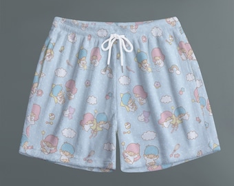 Little Twin Stars Damen Plüsch Haushalt Shorts Pyjama Shorts