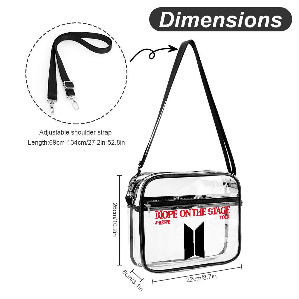 Hope on the Stage Clear Bag Stadium Bag Clear Crossbody