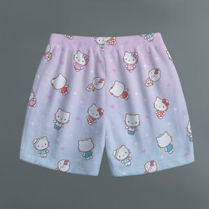Hello Kitty und der liebe Daniel Damen Plüsch-Pyjama-Shorts Bild 2