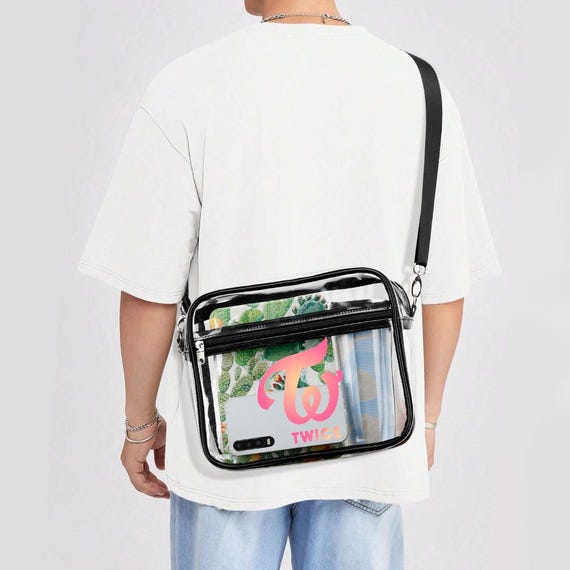 Twice Clear Bag Stadium Bag Clear Crossbody Handbag With