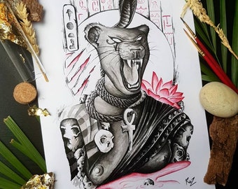 Sekhmet A4 Print