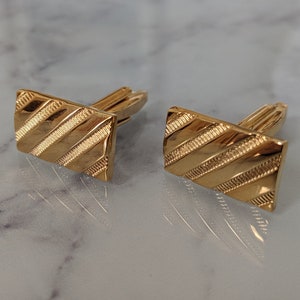 Gold Rectangular Cufflinks