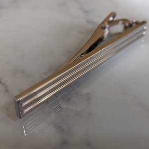 Modern Silver Tie Bar
