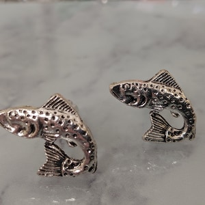Silver Trout Fish Cufflinks