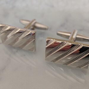 Silver Rectangular Cufflinks