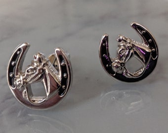 Silver Horse Racing Cufflinks