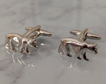 Silver Bear Cufflinks