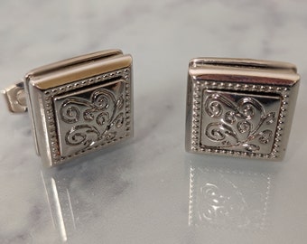 Silver Beaux Arts Square Cufflinks