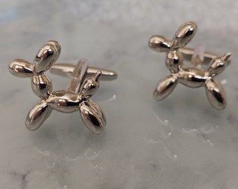 Silver Balloon Dog Cufflinks