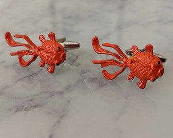 Orange Fish Cufflinks