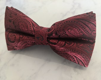 Burgundy Butterfly Bow Tie Tom Ford Inspired Dark Red Tear - Etsy