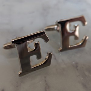 Letter E Initial Cufflinks