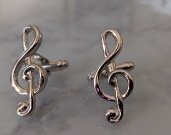 Treble Clef Musical Note Cufflinks