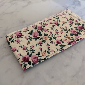 Beige & Purple Floral Pocket Square