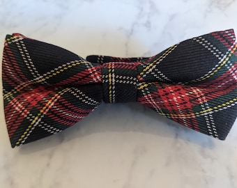 Blue & Red Tartan Bow Tie