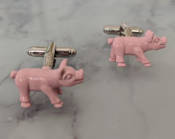 Pink Pig Cufflinks