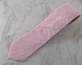 Red Seersucker Tie