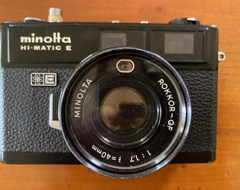 Minolta Hi-matic E: 40mm F/1.7 Rokkor Lens - 35mm Rangefinder Film